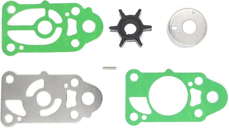 QUICKMARINER 16159A2 Water Pump Impeller Repair Kit for Mercury Marine & Tohatsu 2 2.5 3 3.3 HP Outboard Motor Replacement 8M0080264 889246A16 3AB-87322-0 3F0-87322-1 - Image 1